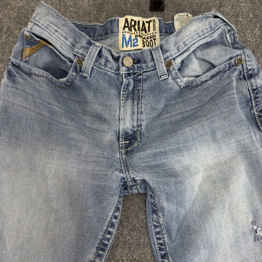 Ariat M2 Relaxed Bootcut Jeans Western Denim Blue Size 33x36